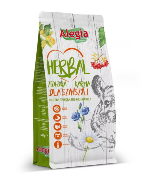 ALEGIA KARMA HERBAL ZIOŁOWA DLA SZYNSZYLI 600G