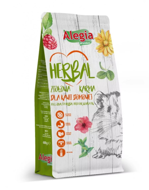 ALEGIA KARMA ZIOŁOWA HERBAL DLA ŚWINKI MORSKIEJ 600G ALEGIA KARMA ZIOŁOWA HERBAL DLA ŚWINKI MORSKIEJ 600G