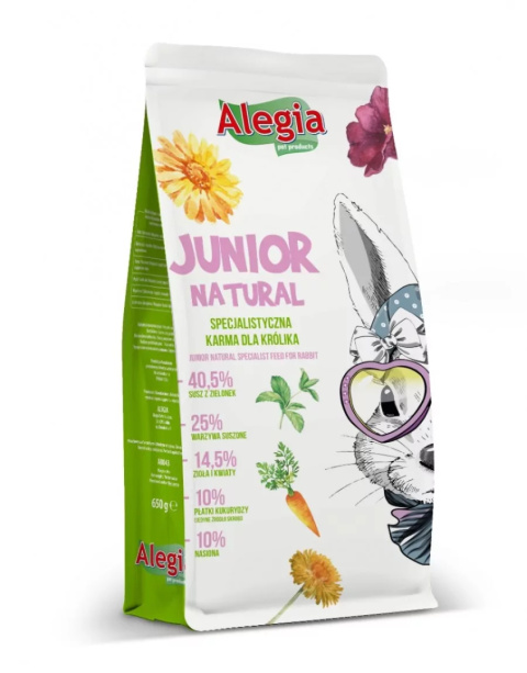 ALEGIA JUNIOR NATURAL DLA KRÓLIKA 650 G ALEGIA JUNIOR NATURAL DLA KRÓLIKA 650 G