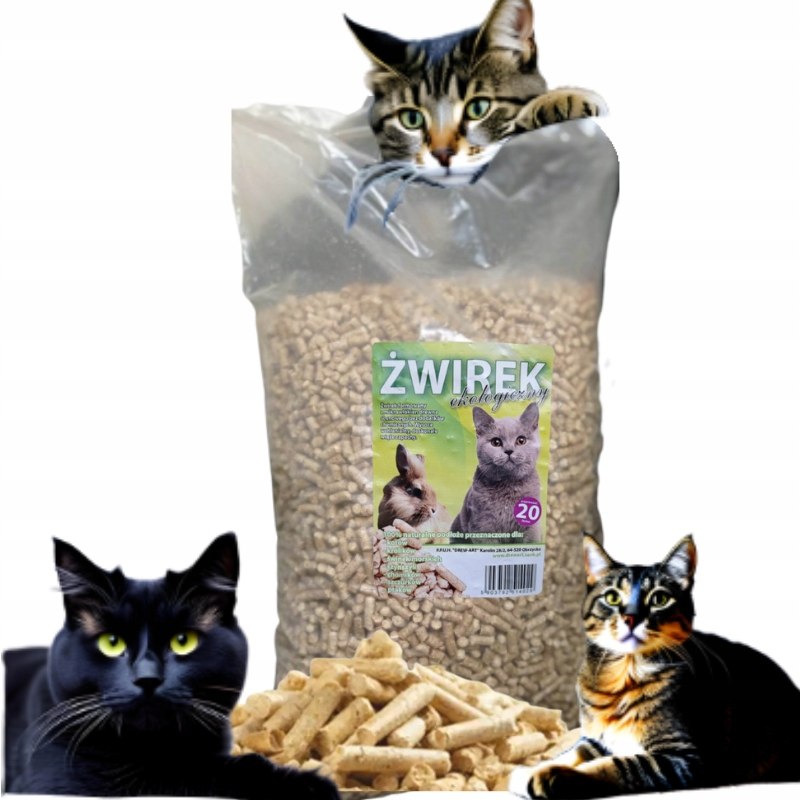 Żwirek Pellet drewniany Drew-Art 20l SOSNA NATURALN Żwirek dla Kota Gryzoni EAN (GTIN) 5903792514029